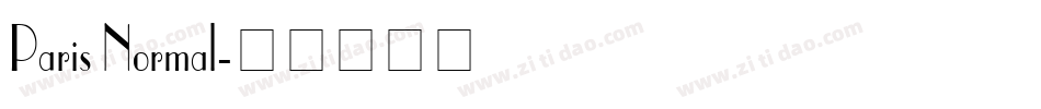 Paris Normal字体转换